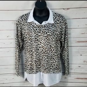 Animal Print Sweater Shirt